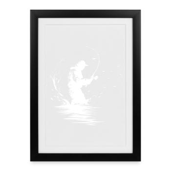 Angler Sketch - Framed poster (27 × 37 cm) - black - Front
