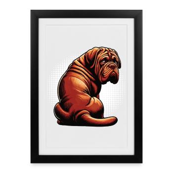 Bordeaux Mastiff Bordeaux's Bordeaux Mastiff owner - Framed poster (27 × 37 cm) - black - Front