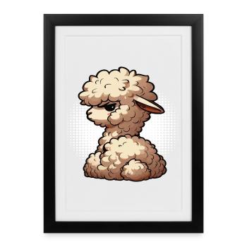 alpaca llama owner alpaca llamas llamas llamas - Framed poster (27 × 37 cm) - black - Front