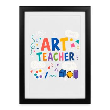 Éléments de professeur d’art Forme de ligne Couleur - Affiche encadrée (27 × 37 cm) - noir - Devant