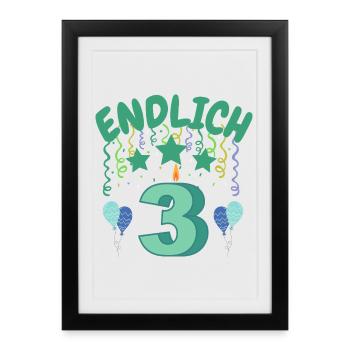 finally 3 - Framed poster (27 × 37 cm) - black - Front