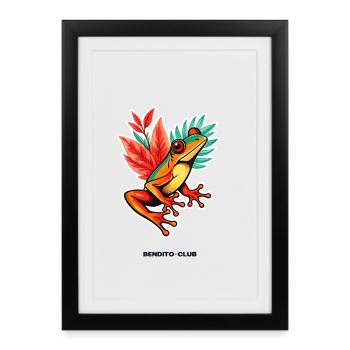 Coqui - Framed poster (27 × 37 cm) - black - Front