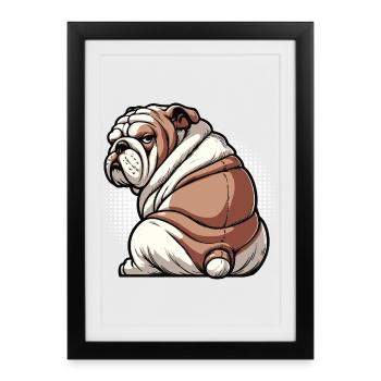 English Bulldog Bully Bully Owner Bullyfan - Framed poster (27 × 37 cm) - black - Front