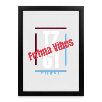 Firtina Vibes Trabzon - Affiche encadrée (27 × 37 cm) - noir - Devant