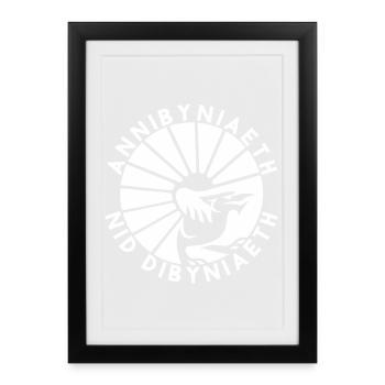 Annibyniaeth Nid Dibyniaeth - Framed poster (27 × 37 cm) - black - Front