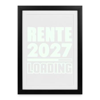 Pension 2027 Loading - Framed poster (27 × 37 cm) - black - Front