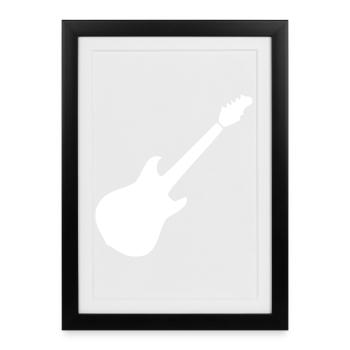 Guitar Music Gift Musician - Framed poster (27 × 37 cm) - black - Front