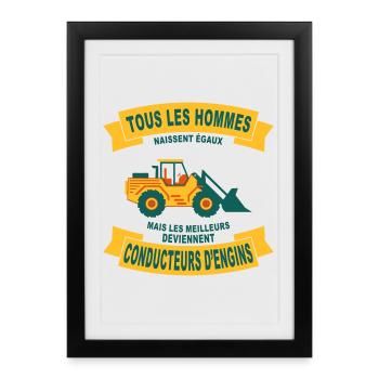 Tous les hommes naissent - Affiche encadrée (27 × 37 cm) - noir - Devant