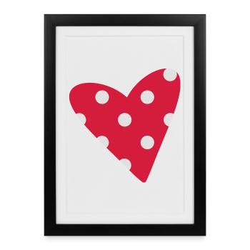 A small dotted heart - Framed poster (27 × 37 cm) - black - Front