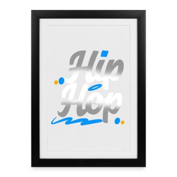 hip hop - Framed poster (27 × 37 cm) - black - Front