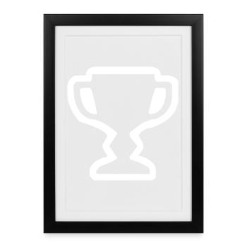 A cup - Framed poster (27 × 37 cm) - black - Front