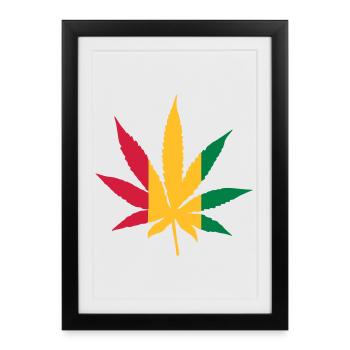 Cannabis Rasta - Framed poster (27 × 37 cm) - black - Front