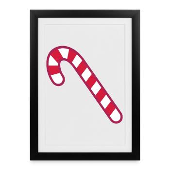 candy cane candy cane gnome elf elf - Framed poster (27 × 37 cm) - black - Front