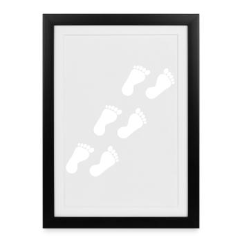 Foot Feet Foot Care Podiatry Gift Gift Idea - Affiche encadrée (27 × 37 cm) - noir - Devant