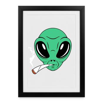 Fumeur étranger - Affiche encadrée (27 × 37 cm) - noir - Devant