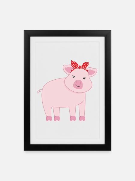 Pig pigs - Framed poster (27 × 37 cm) - black