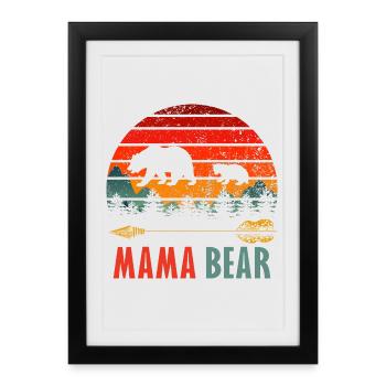 mama bear - Framed poster (27 × 37 cm) - black - Front