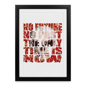 The only time is now Skull R6Z - Framed poster (27 × 37 cm) - black - Front
