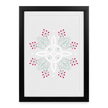 Witch's knot Ilex Holly - Framed poster (27 × 37 cm) - black - Front