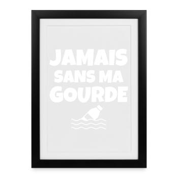 océan, non au plastique, écologie - Affiche encadrée (27 × 37 cm) - noir - Devant