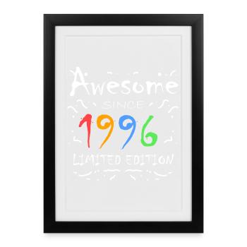 1996 - Né en 1996 - Fantastique depuis 1996 - Affiche encadrée (27 × 37 cm) - noir - Devant