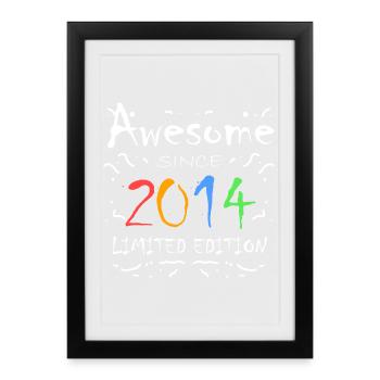 Millésime 2014 - Fantastique depuis 2014 - Affiche encadrée (27 × 37 cm) - noir - Devant