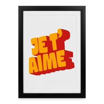 Je t’aime - Affiche encadrée (27 × 37 cm) - noir - Devant