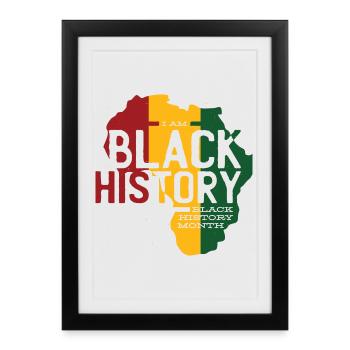 Africa Colors Black History - Framed poster (27 × 37 cm) - black - Front