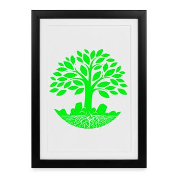 tree of life, zen, ecology - Framed poster (27 × 37 cm) - black - Front