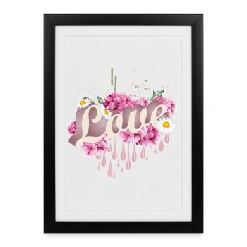lush Mother's Day bouquet with cloves - Framed poster (27 × 37 cm) - black - Front