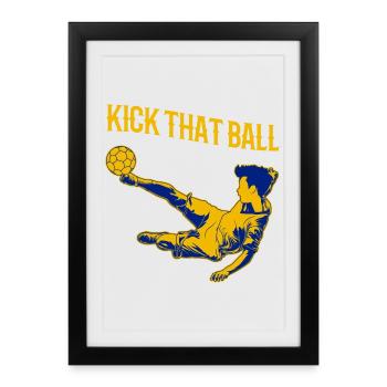 Slogan du football - Affiche encadrée (27 × 37 cm) - noir - Devant