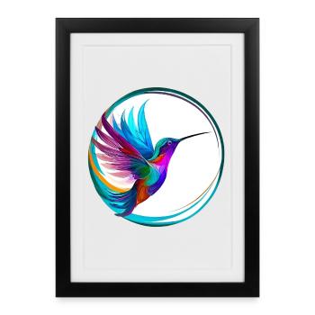 Hummingbird - Framed poster (27 × 37 cm) - black - Front