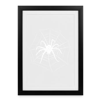Araignée Halloween - Affiche encadrée (27 × 37 cm) - noir - Devant