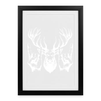 tête en métal fourche signe Cool - Affiche encadrée (27 × 37 cm) - noir - Devant