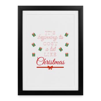 Ça commence à avoir un drôle de goût de Noël - Affiche encadrée (27 × 37 cm) - noir - Devant
