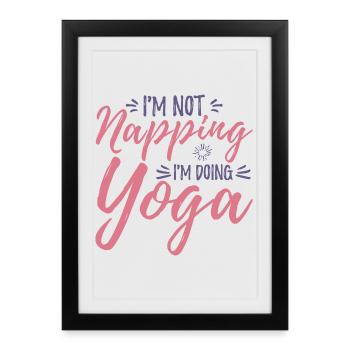 Je fais du yoga - Affiche encadrée (27 × 37 cm) - noir - Devant