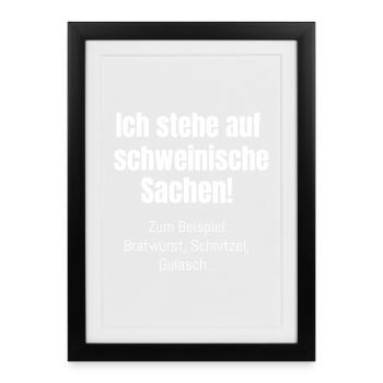 Piggy Stuff - Framed poster (27 × 37 cm) - black - Front