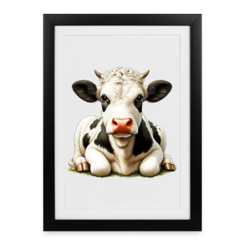 Cow - Framed poster (27 × 37 cm) - black - Front