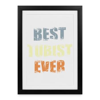 Meilleur joueur de tuba - Affiche encadrée (27 × 37 cm) - noir - Devant