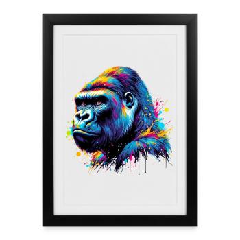 Gorille - Affiche encadrée (27 × 37 cm) - noir - Devant