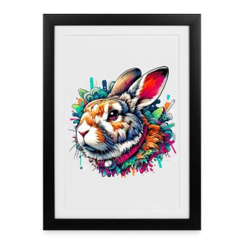 Rabbit - Framed poster (27 × 37 cm) - black - Front
