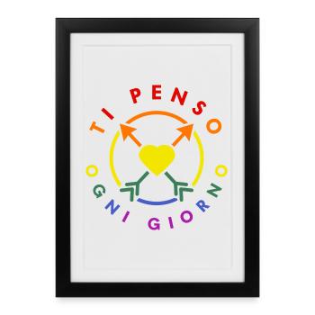 TI PENSO OGNI GIORNO - Affiche encadrée (27 × 37 cm) - noir - Devant