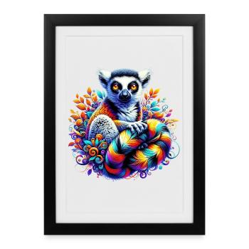 Lemur - Framed poster (27 × 37 cm) - black - Front