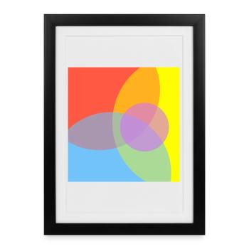 Colour Play Pattern - Framed poster (27 × 37 cm) - black - Front