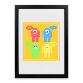 Funny Men - Framed poster (27 × 37 cm) - black - Front