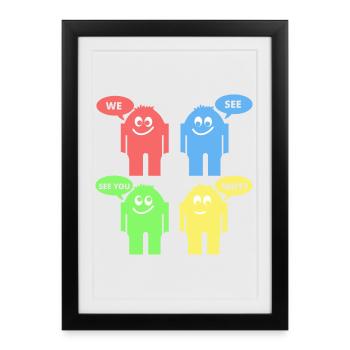 Funny Men - Framed poster (27 × 37 cm) - black - Front