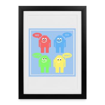 Funny Men - Framed poster (27 × 37 cm) - black - Front