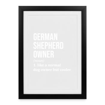 Berger allemand Berger allemand Berger allemand - Affiche encadrée (27 × 37 cm) - noir - Devant