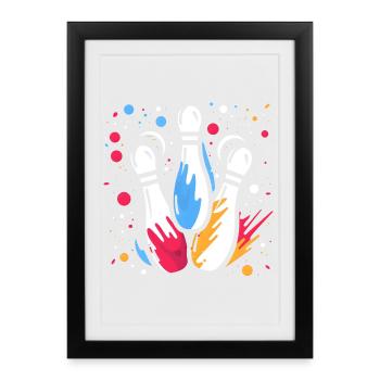 Retro Skittles - Framed poster (27 × 37 cm) - black - Front
