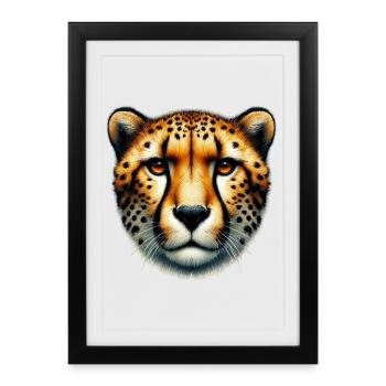 Guépard - Affiche encadrée (27 × 37 cm) - noir - Devant